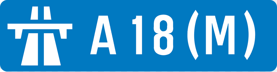 Uk Motorway A18 M Clipart, Symbol, Sign, Vehicle, Transportation Png Image