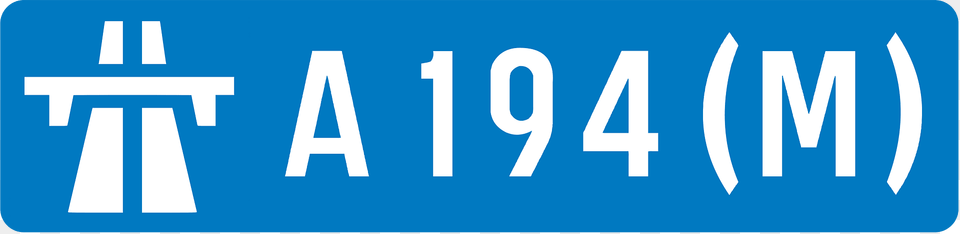 Uk Motorway A194 M Clipart, License Plate, Sign, Symbol, Transportation Free Transparent Png