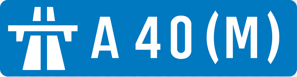 Uk Motorway A40 M Clipart, Symbol, Sign, Vehicle, Transportation Png