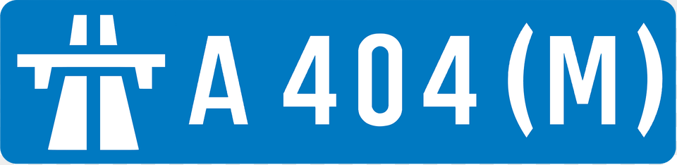 Uk Motorway A404 M Clipart, Sign, Symbol, License Plate, Transportation Png Image