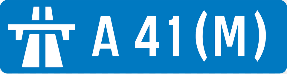 Uk Motorway A41 M Clipart, Sign, Symbol, Text, License Plate Free Png Download