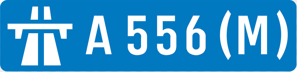 Uk Motorway A556 M Clipart, Sign, Symbol, Text Png