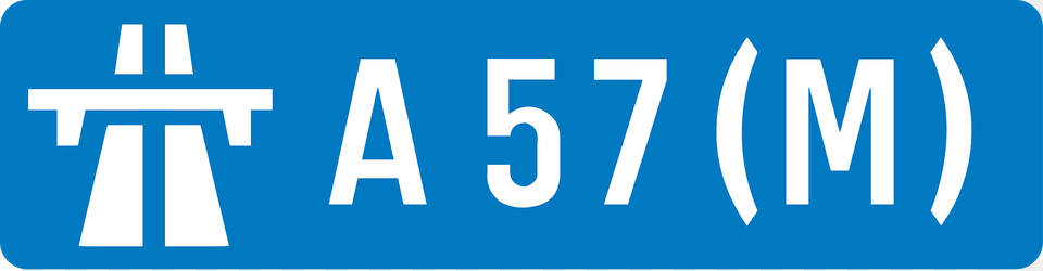 Uk Motorway A57 M Clipart, Sign, Symbol, License Plate, Text Png Image