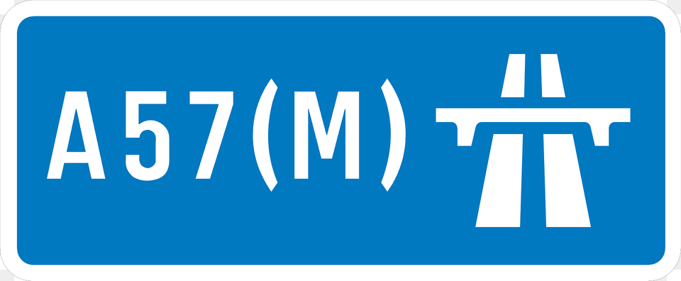 Uk Motorway A57m Clipart, Sign, Symbol, Road Sign Free Transparent Png