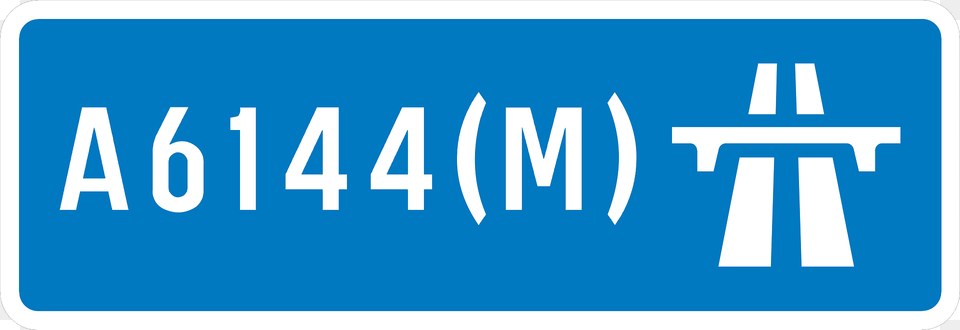 Uk Motorway A6144m Clipart, Sign, Symbol, Road Sign, Text Free Transparent Png