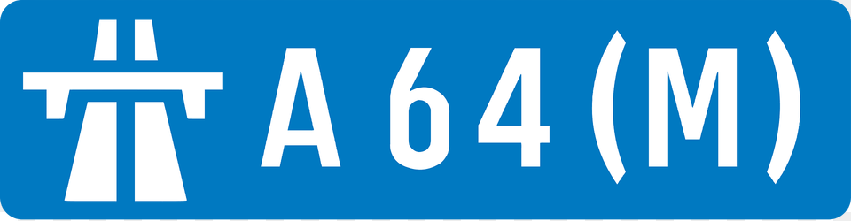 Uk Motorway A64 M Clipart, Symbol, Sign, Vehicle, Transportation Png
