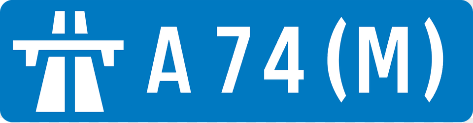 Uk Motorway A74 M Clipart, Sign, Symbol, Text, Blade Png