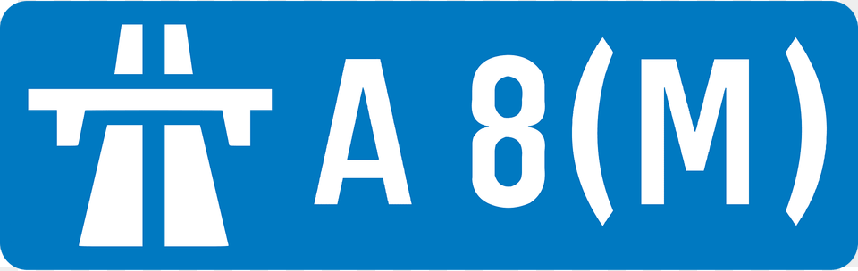 Uk Motorway A8 M Clipart, Sign, Symbol, Text Free Transparent Png
