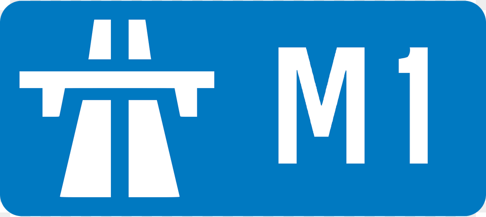 Uk Motorway M1 Clipart, Sign, Symbol, First Aid Free Png
