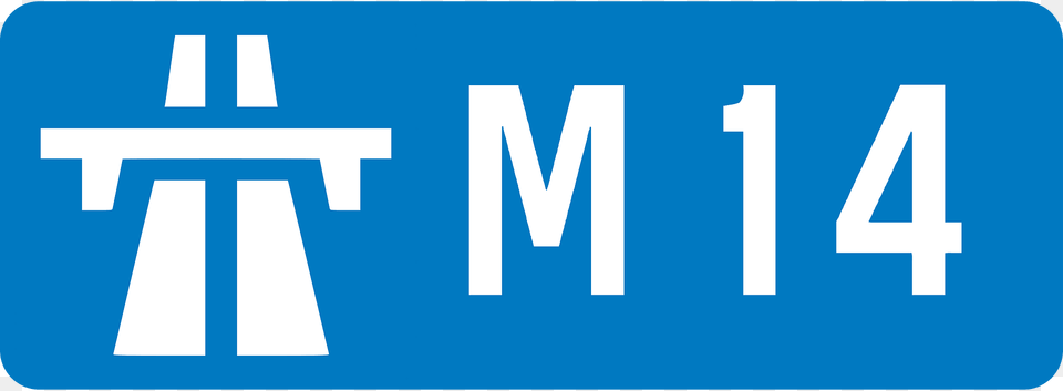 Uk Motorway M14 Clipart, Sign, Symbol, First Aid, Text Free Transparent Png