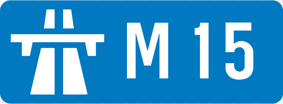 Uk Motorway M15 Clipart, Sign, Symbol, Text, First Aid Free Transparent Png