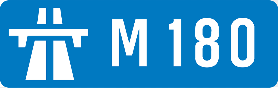 Uk Motorway M180 Clipart, Sign, Symbol, License Plate, Transportation Free Png Download