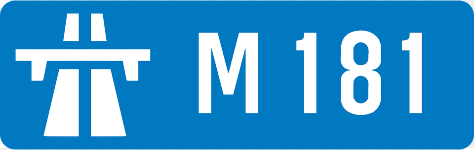 Uk Motorway M181 Clipart, Sign, Symbol, Text Free Png Download