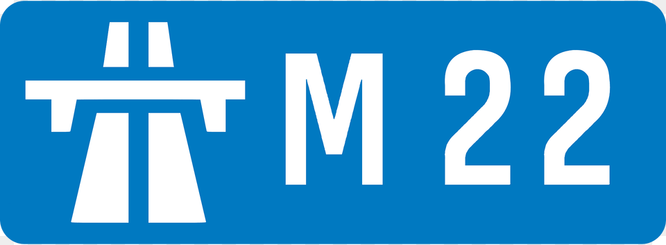 Uk Motorway M22 Clipart, License Plate, Transportation, Vehicle, Symbol Png