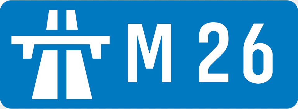 Uk Motorway M26 Clipart, Text, Symbol, Sign, Number Free Png Download