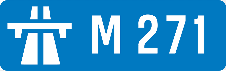 Uk Motorway M271 Clipart, Sign, Symbol, License Plate, Transportation Free Transparent Png