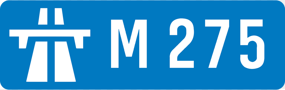 Uk Motorway M275 Clipart, License Plate, Transportation, Vehicle, Sign Png