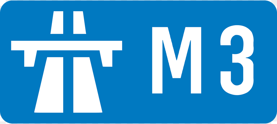 Uk Motorway M3 Clipart, Sign, Symbol, Text Free Png