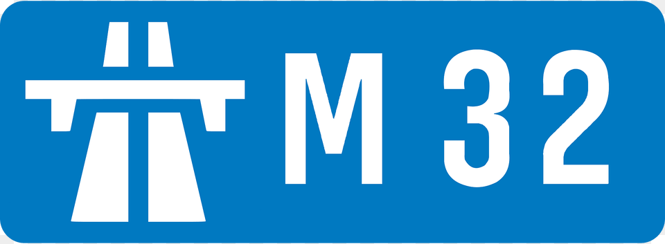 Uk Motorway M32 Clipart, License Plate, Transportation, Vehicle, Symbol Free Transparent Png