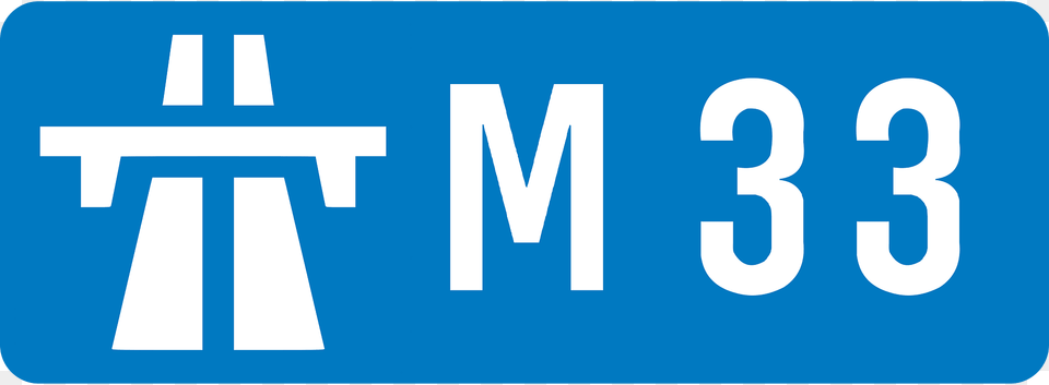 Uk Motorway M33 Clipart, License Plate, Transportation, Vehicle, Symbol Free Transparent Png