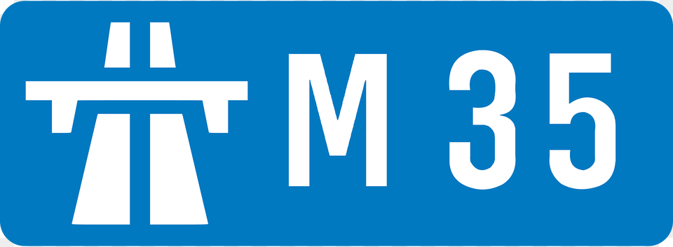 Uk Motorway M35 Clipart, License Plate, Transportation, Vehicle, Symbol Free Transparent Png