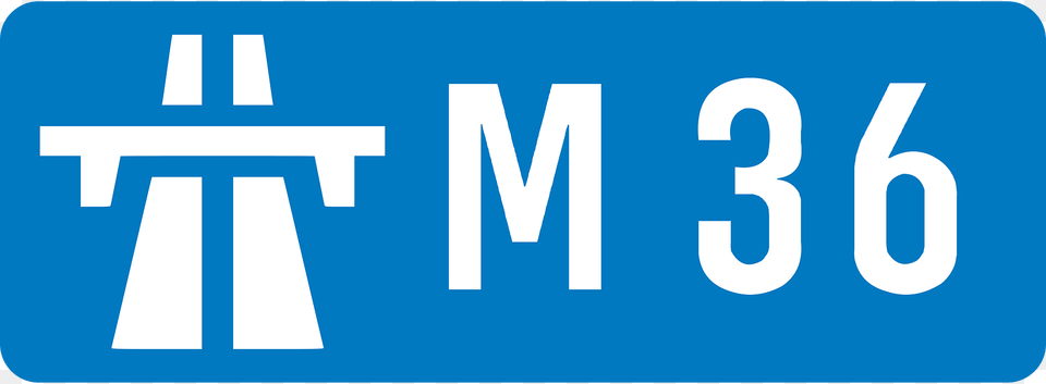 Uk Motorway M36 Clipart, License Plate, Transportation, Vehicle, Sign Free Png Download