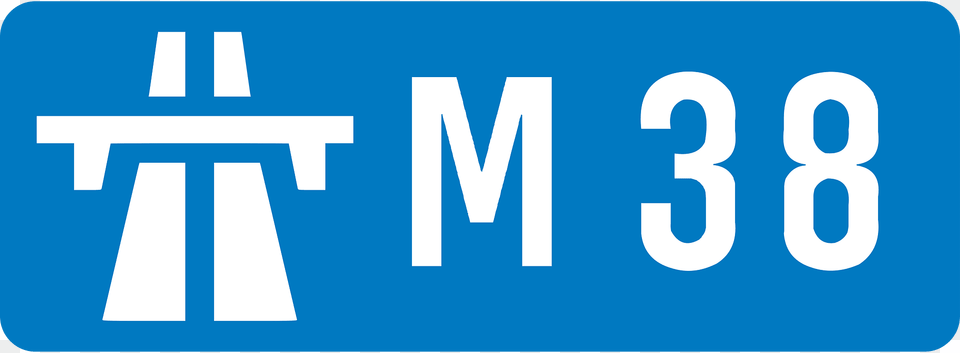 Uk Motorway M38 Clipart, Symbol, Text, Number, Person Png Image