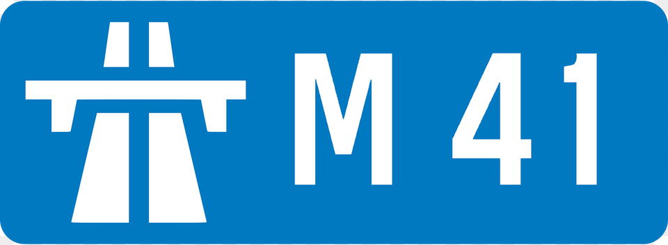 Uk Motorway M41 Clipart, Sign, Symbol, Text, First Aid Free Transparent Png