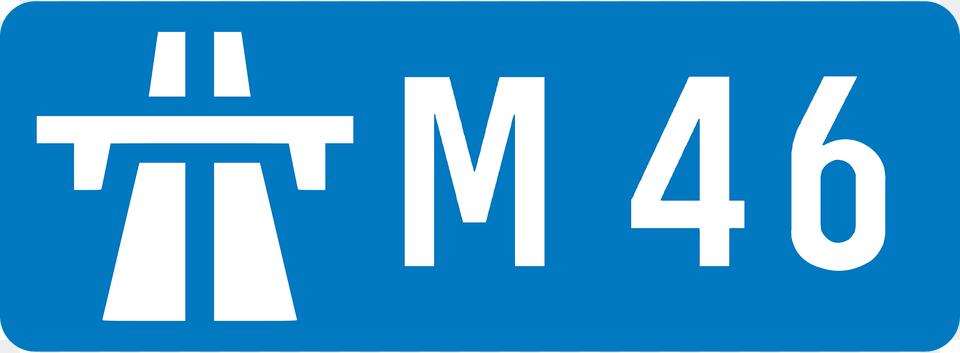 Uk Motorway M46 Clipart, Sign, Symbol, Text Free Png