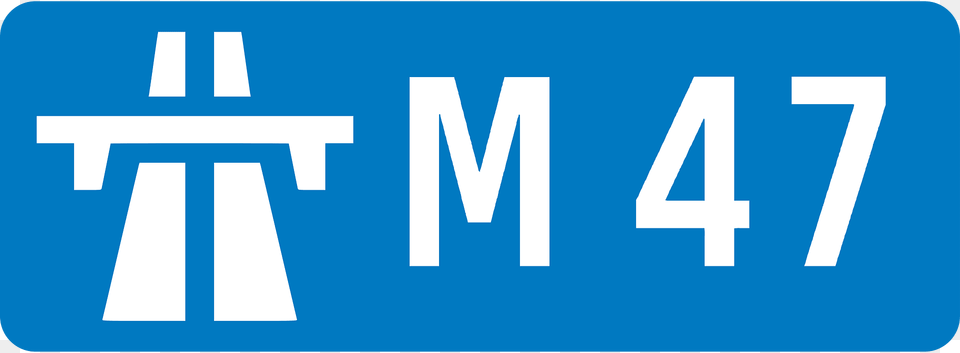 Uk Motorway M47 Clipart, Sign, Symbol, First Aid, Text Free Png