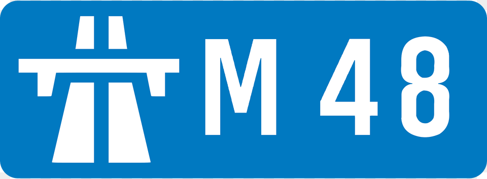 Uk Motorway M48 Clipart, Sign, Symbol, Text, License Plate Png Image