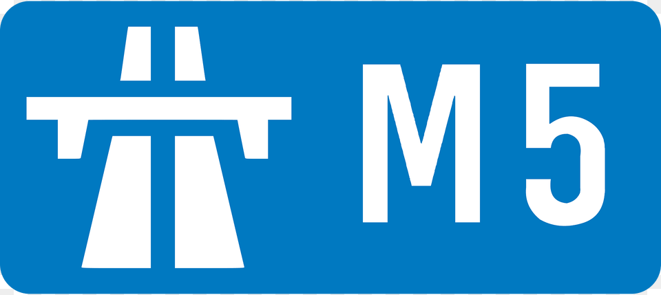 Uk Motorway M5 Clipart, Sign, Symbol, First Aid, Text Png