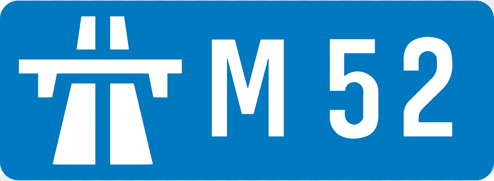 Uk Motorway M52 Clipart, Symbol, License Plate, Transportation, Vehicle Free Png Download