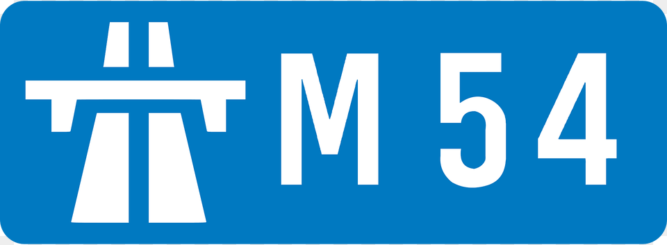 Uk Motorway M54 Clipart, Sign, Symbol, Text, First Aid Png