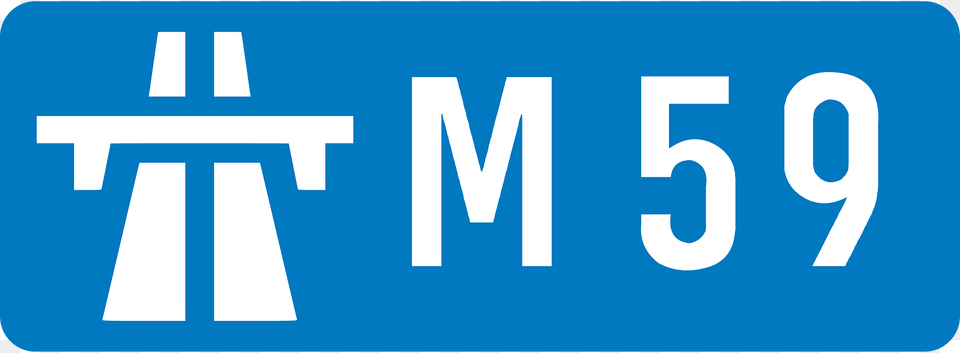 Uk Motorway M59 Clipart, License Plate, Transportation, Vehicle, Sign Free Transparent Png