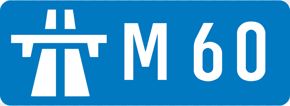 Uk Motorway M60 Clipart, License Plate, Transportation, Vehicle, Sign Png