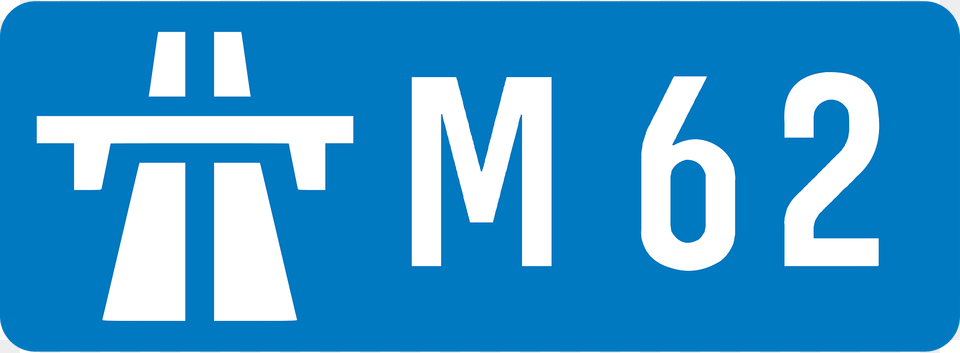 Uk Motorway M62 Clipart, License Plate, Symbol, Transportation, Vehicle Free Transparent Png