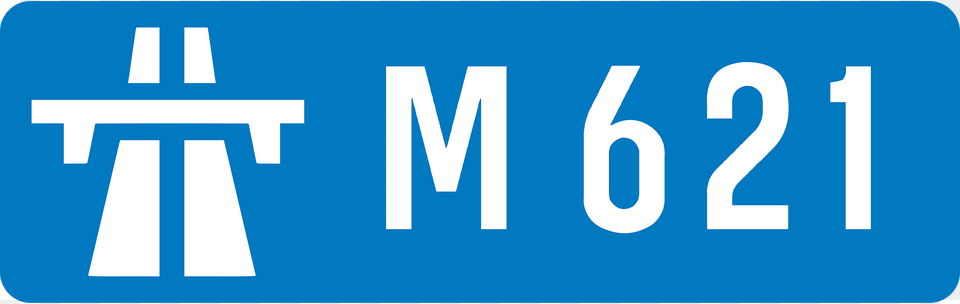 Uk Motorway M621 Clipart, Sign, Symbol, License Plate, Transportation Png Image