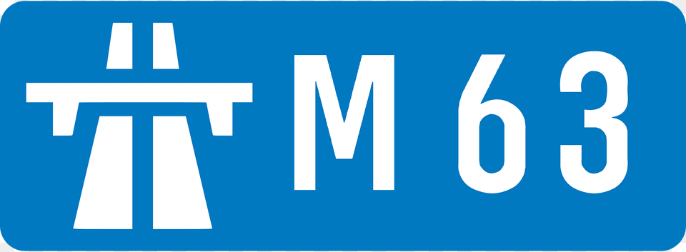 Uk Motorway M63 Clipart, Symbol, Text, License Plate, Transportation Png