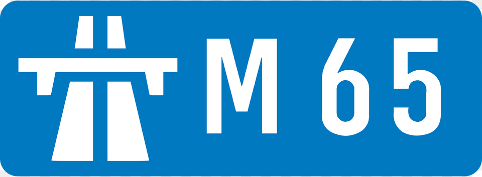 Uk Motorway M65 Clipart, License Plate, Transportation, Vehicle, Symbol Free Transparent Png