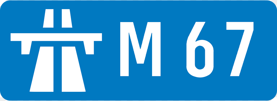 Uk Motorway M67 Clipart, License Plate, Transportation, Vehicle, Sign Free Png