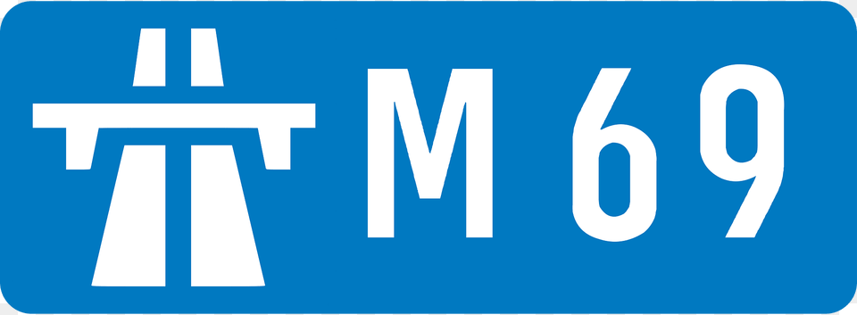 Uk Motorway M69 Clipart, License Plate, Transportation, Vehicle, Sign Free Transparent Png