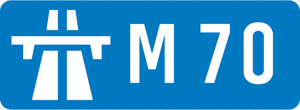 Uk Motorway M70 Clipart, License Plate, Transportation, Vehicle, Sign Free Png Download