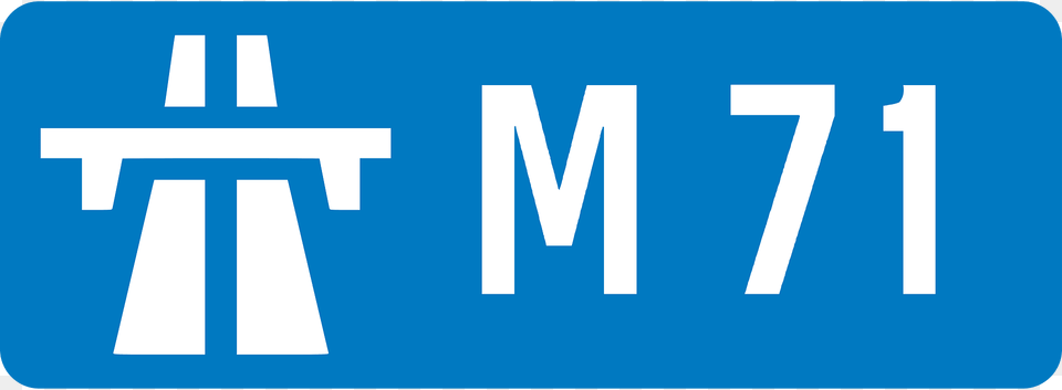 Uk Motorway M71 Clipart, Sign, Symbol, First Aid, License Plate Png Image