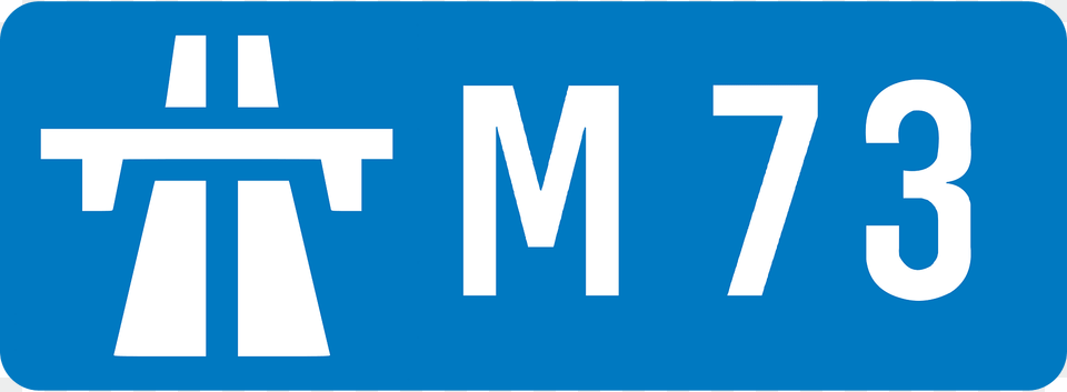 Uk Motorway M73 Clipart, Sign, Symbol, Text Free Png Download