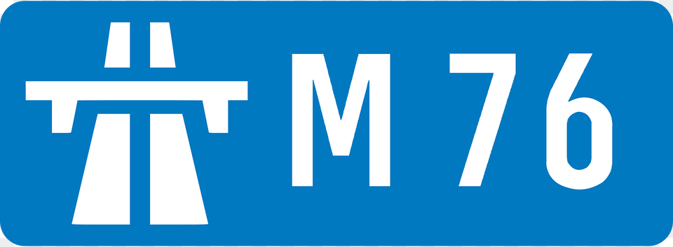 Uk Motorway M76 Clipart, License Plate, Transportation, Vehicle, Sign Free Transparent Png