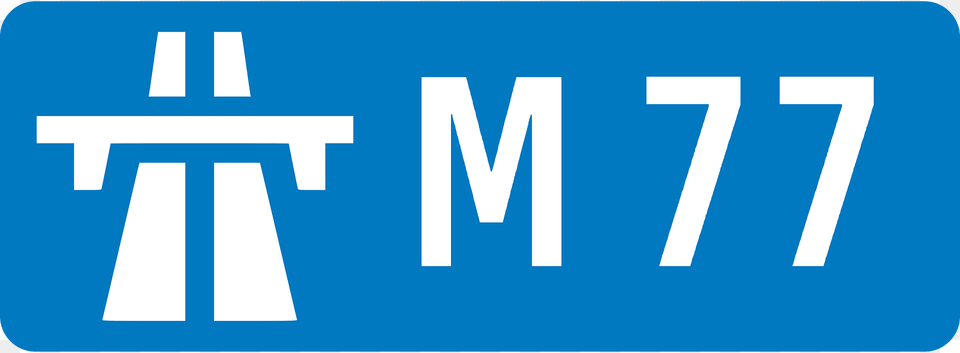 Uk Motorway M77 Clipart, Sign, Symbol, License Plate, Transportation Free Png Download