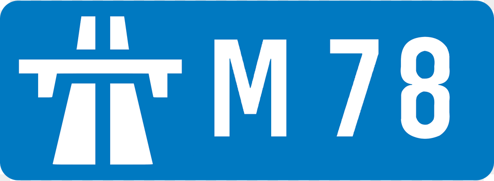 Uk Motorway M78 Clipart, License Plate, Transportation, Vehicle, Sign Png