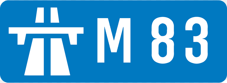 Uk Motorway M83 Clipart, Symbol, Text, License Plate, Transportation Png