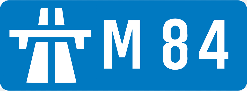 Uk Motorway M84 Clipart, Sign, Symbol, Text, Number Free Transparent Png